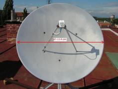 a1 KOVOSAT 120 celny pohlad s detailom na rozmer reflektora d=114 cm